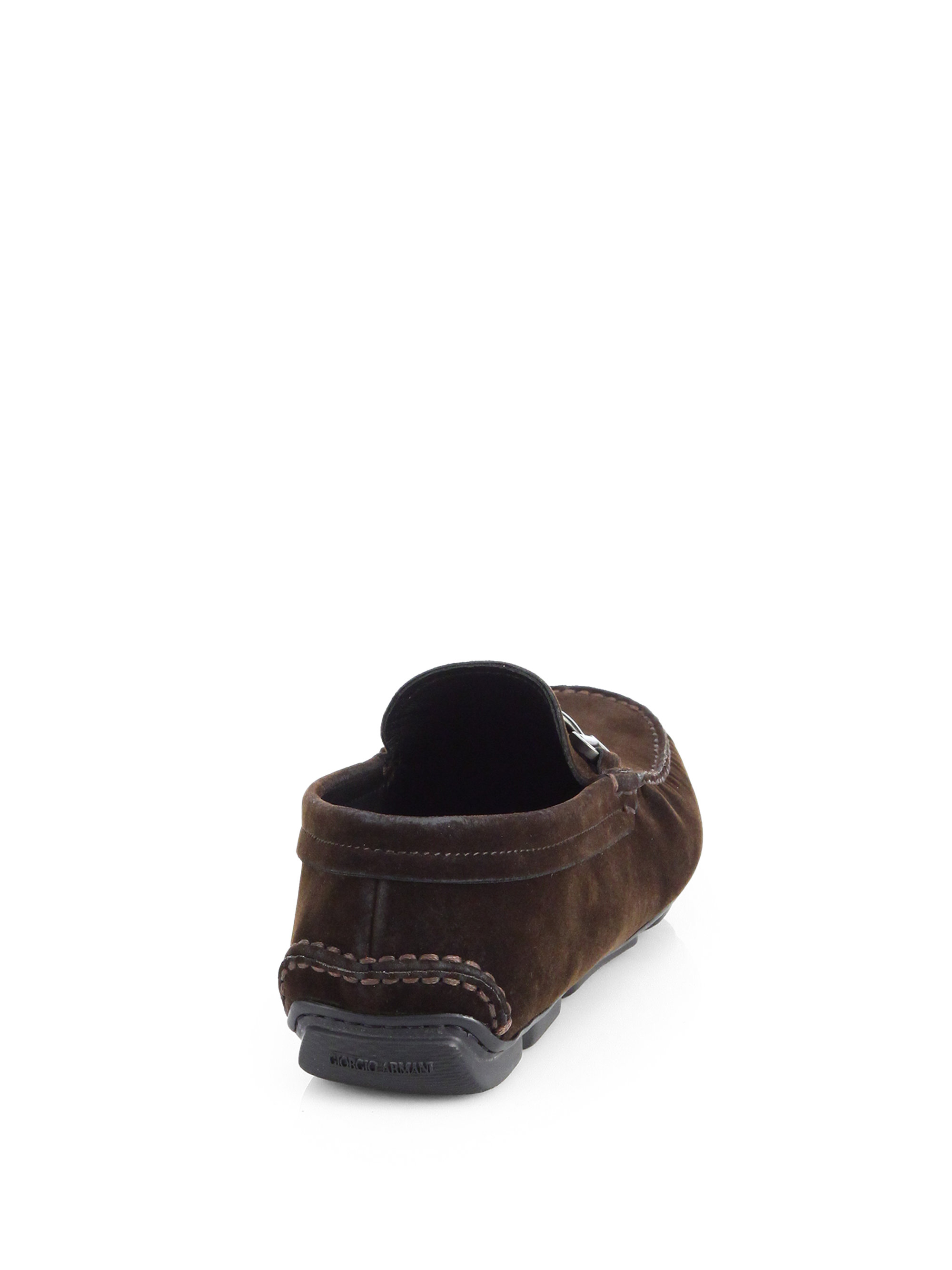 armani loafers brown