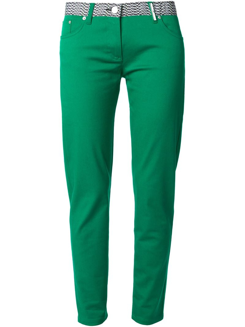Lyst - Kenzo Skinny Jeans in Green