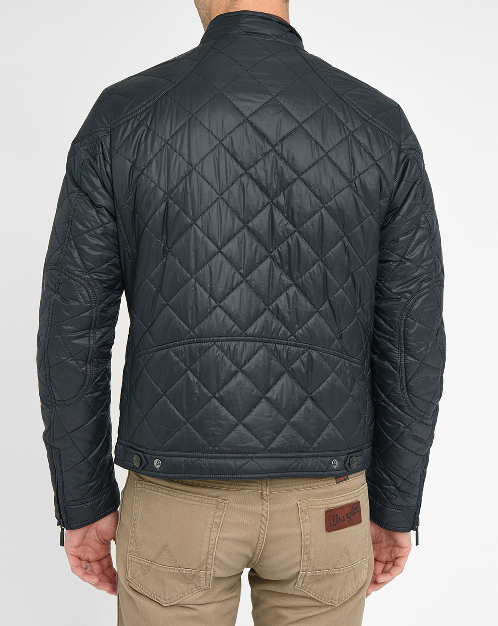 Barbour Black Triumph Quilted Biker Jacket in Black for Men | Lyst