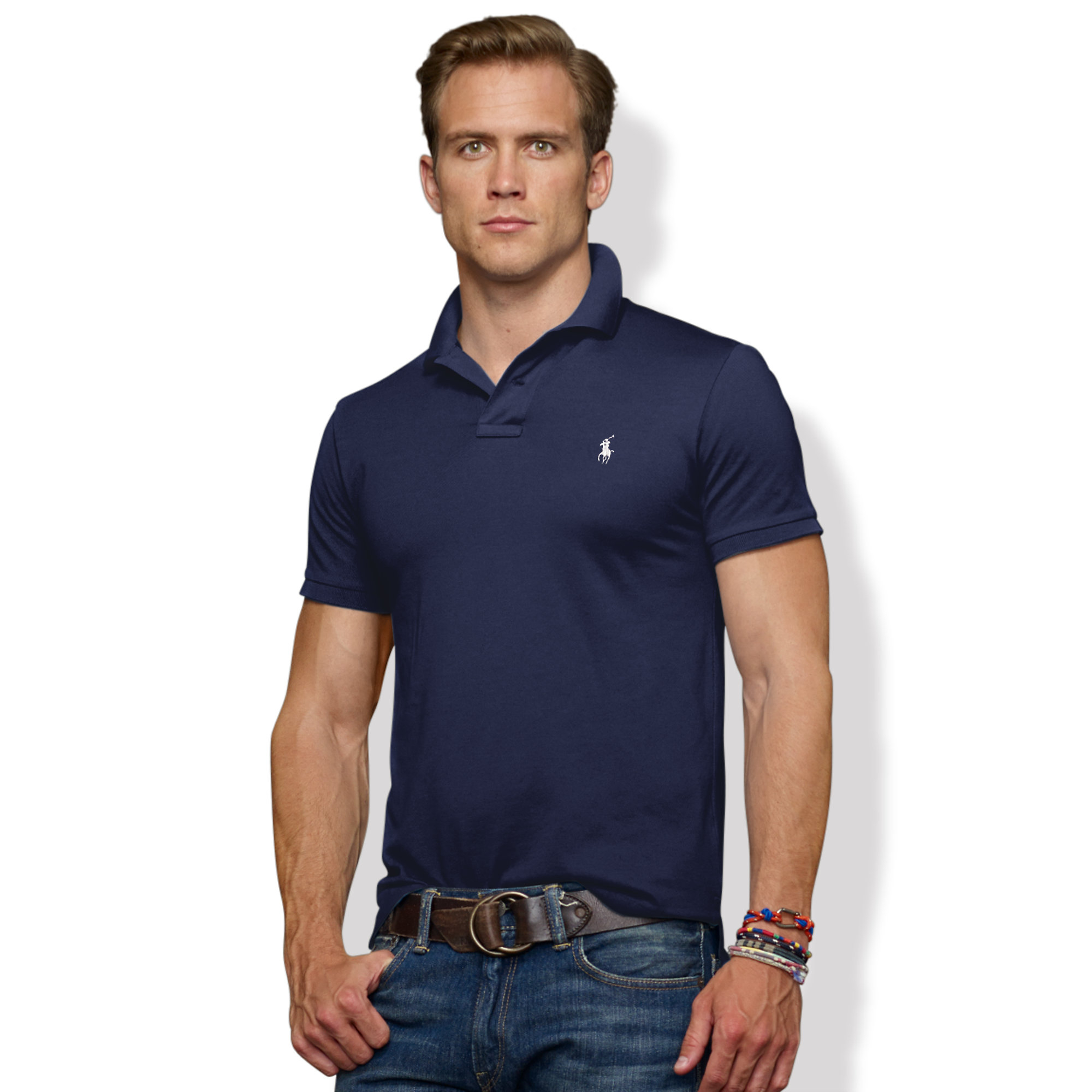 Lyst - Polo Ralph Lauren Slim-fit Stretch-mesh Polo in Blue for Men