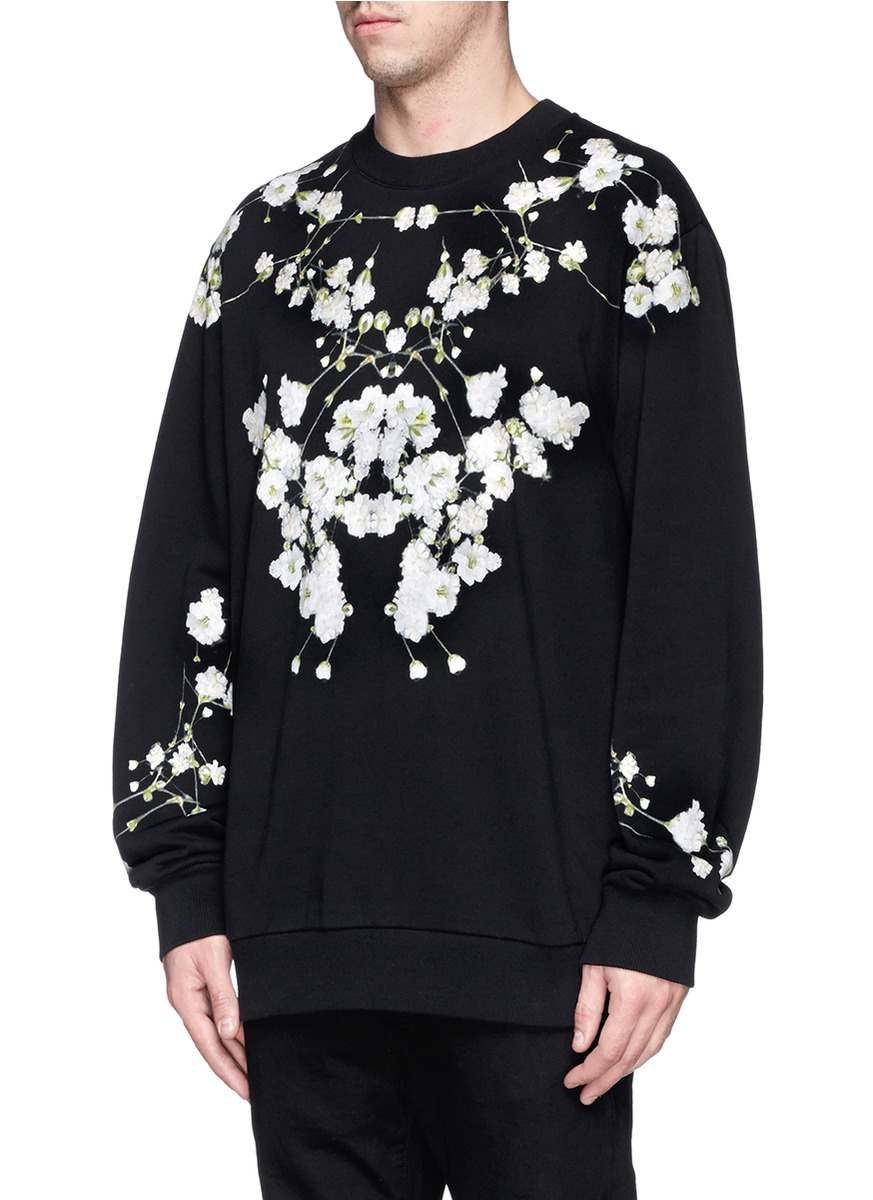 Lyst - Givenchy Baby's Breath Floral Print Sweatshirt in Black for Men