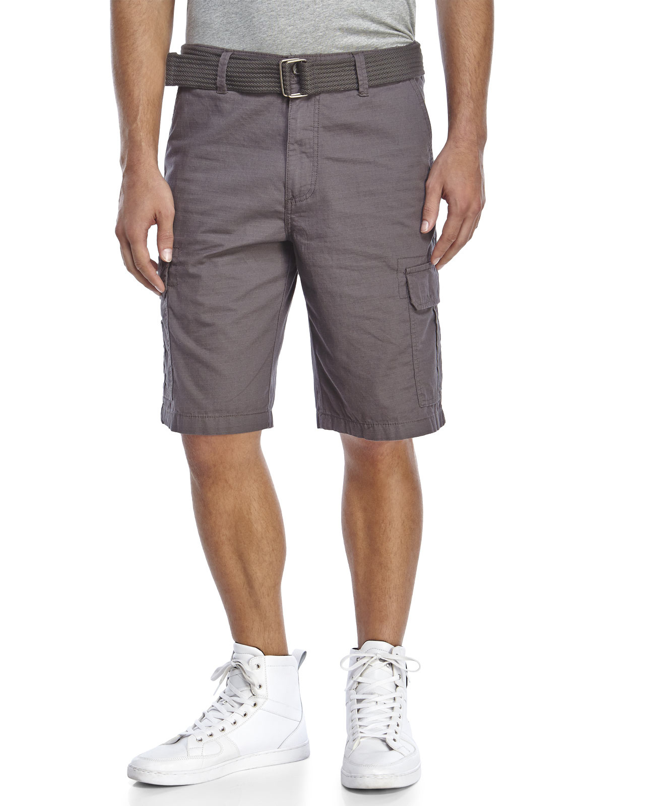Lyst - Weatherproof Ripstop Belted Cargo Shorts in Gray for Men