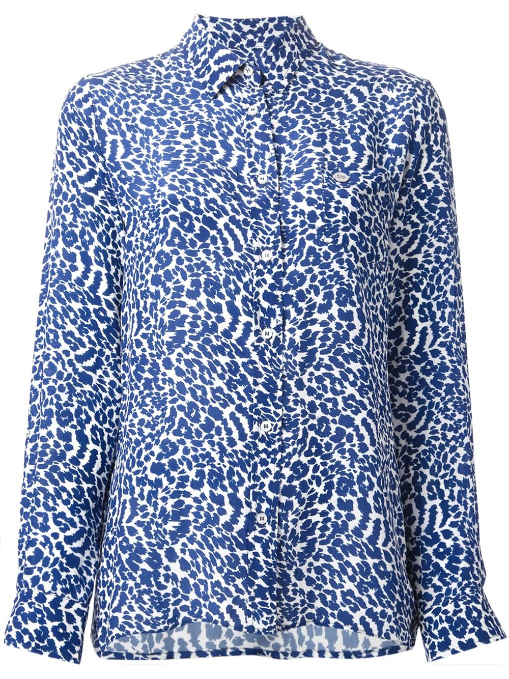Spijkers en spijkers Leopard Print Shirt in Blue | Lyst