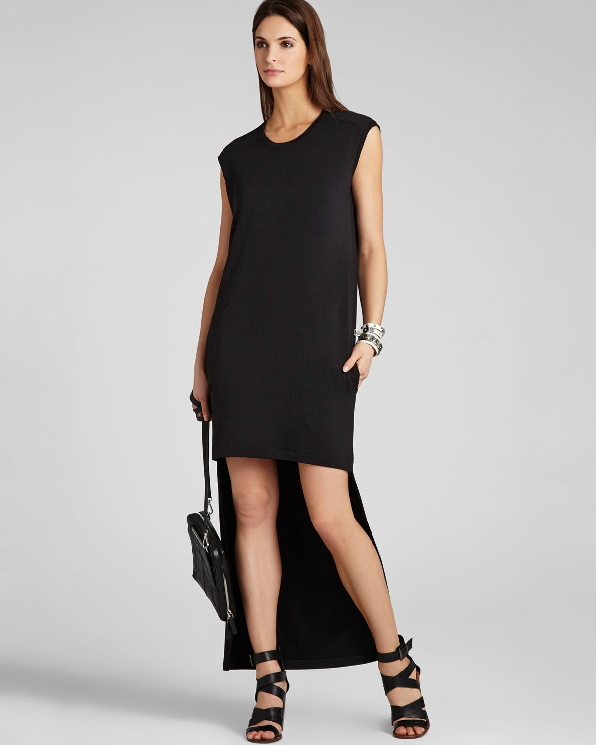 Lyst Bcbgmaxazria Bcbg Max Azria Sweatshirt Dress Laurynn High Low Gallery