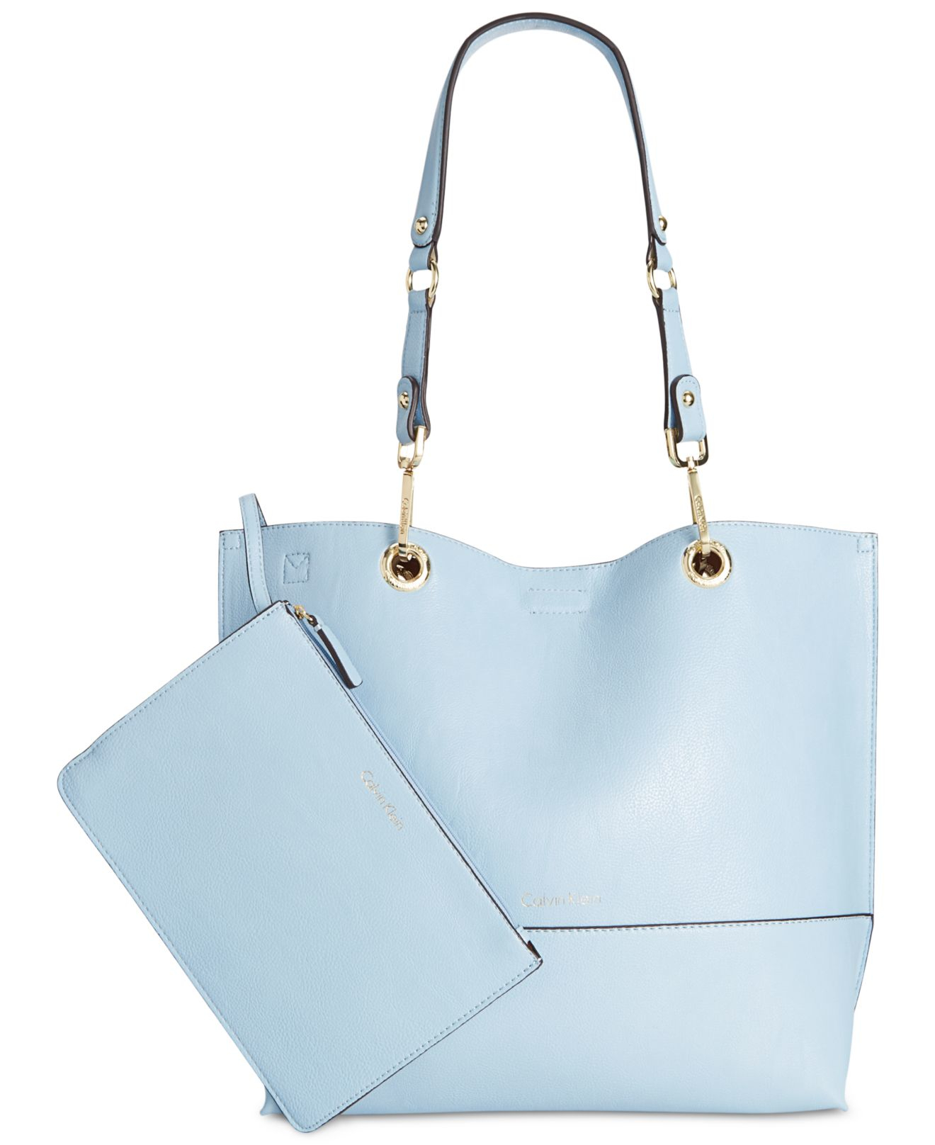 Calvin Klein Reversible Tote With Pouch In Blue Lyst 8588