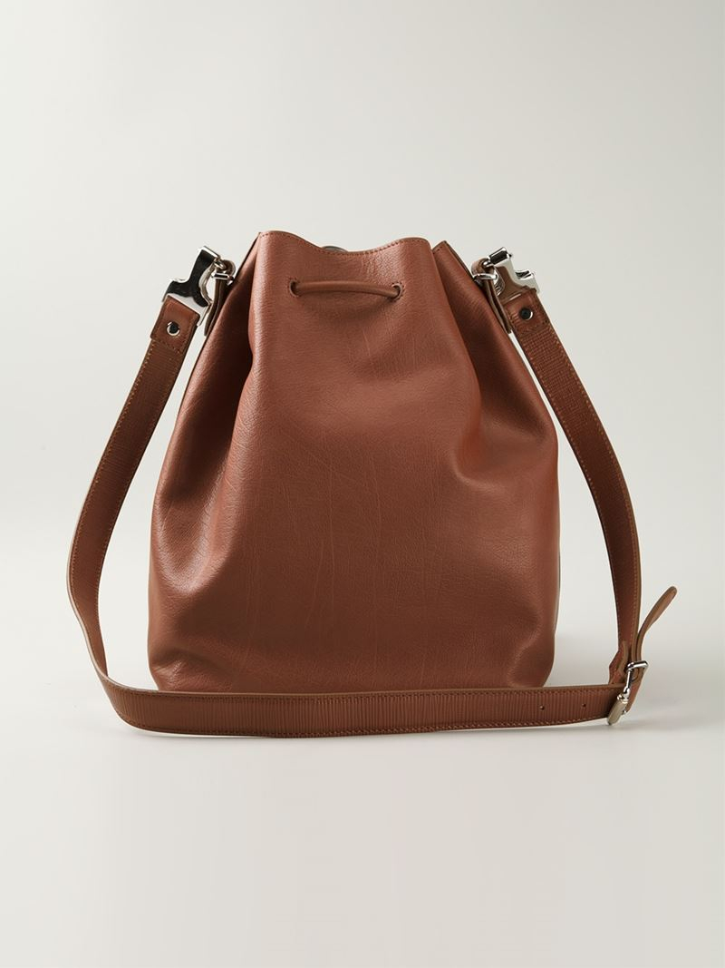 Lyst - Proenza Schouler Drawstring Calf-Leather Bucket Bag in Brown