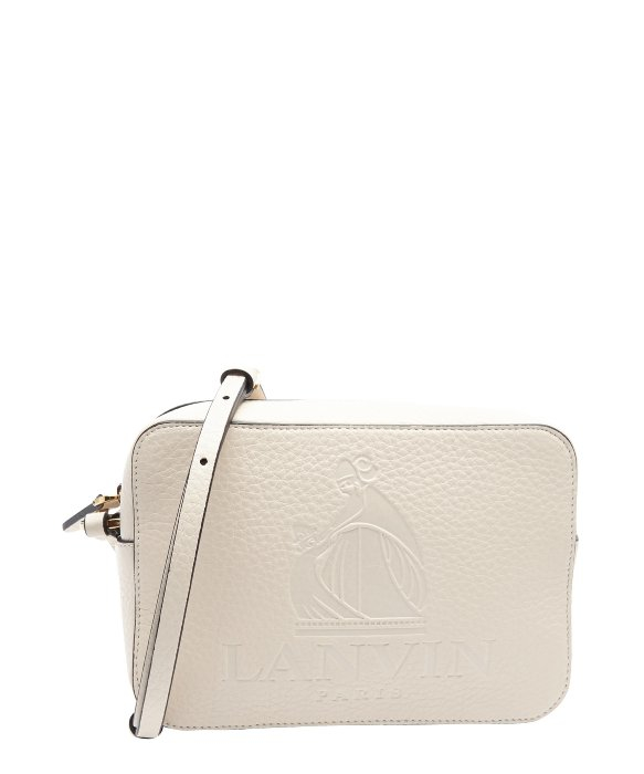 embossed ivory prada mini handbag  