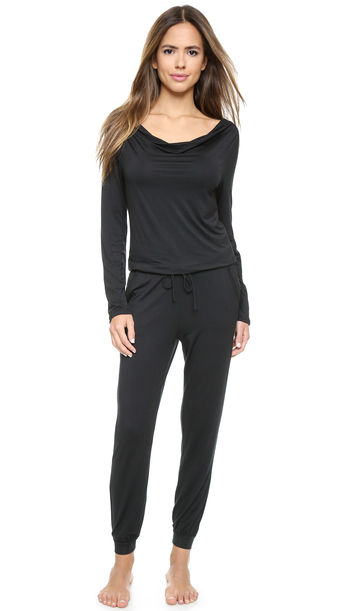 Lyst - Calvin Klein Edge Jumpsuit - Light Grey Heather in Black