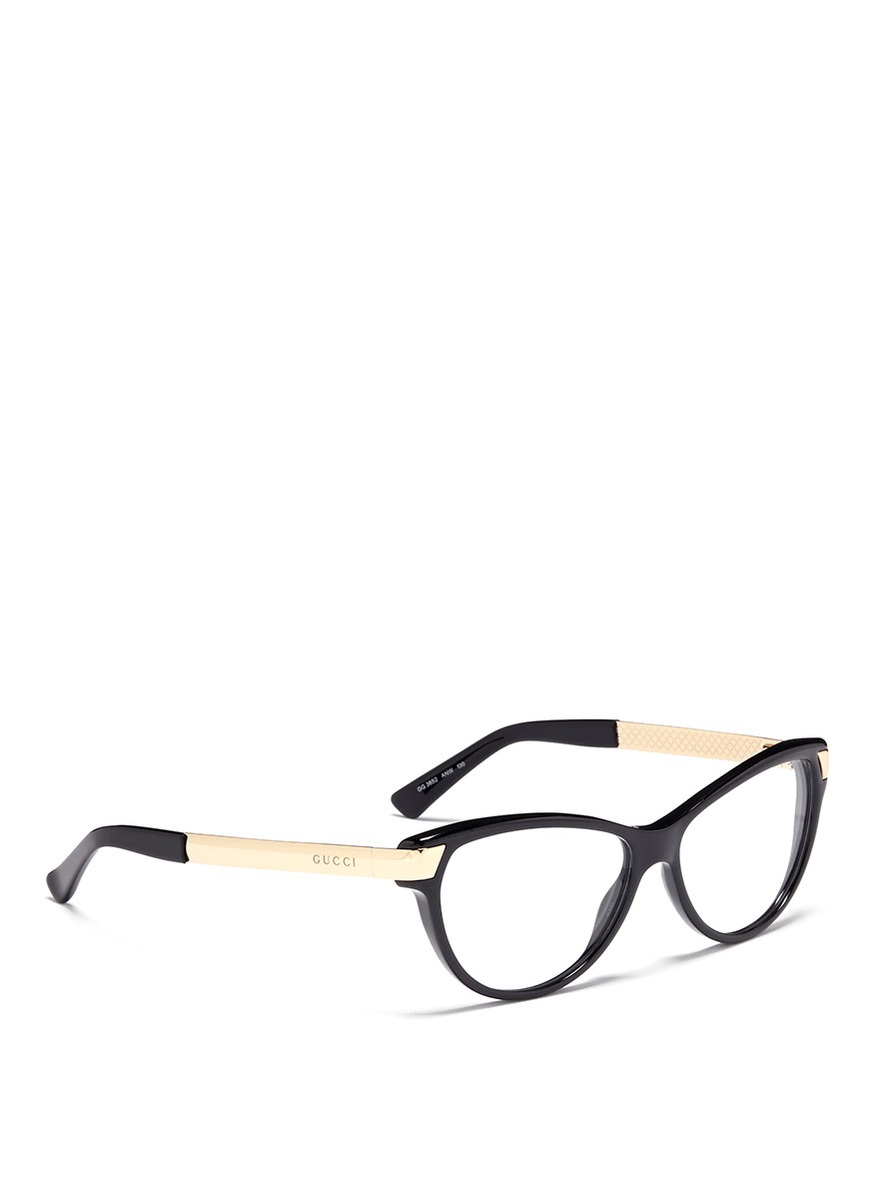 Lyst Gucci Cat Eye Optical Glasses In Pink 