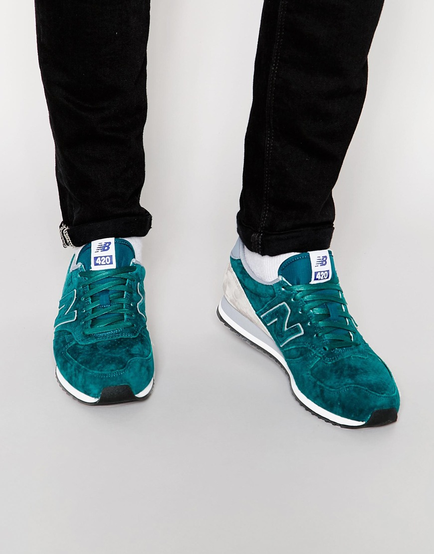new balance 420 perforated suede trainers new balance 420 perforated suede trainers