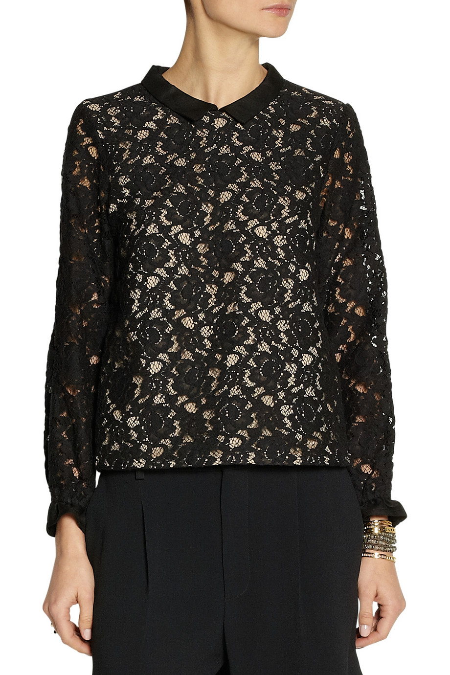 Sea Lace Blouse in Black | Lyst