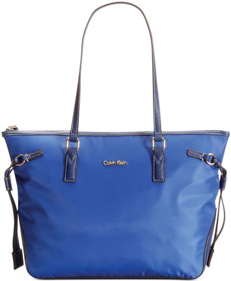 Calvin Klein Bristol Dressy Nylon Tote in Blue (Retro Blue) | Lyst