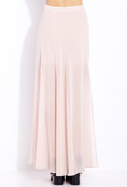 Forever 21 Must-Have M-Slit Maxi Skirt in Pink (Blush) | Lyst