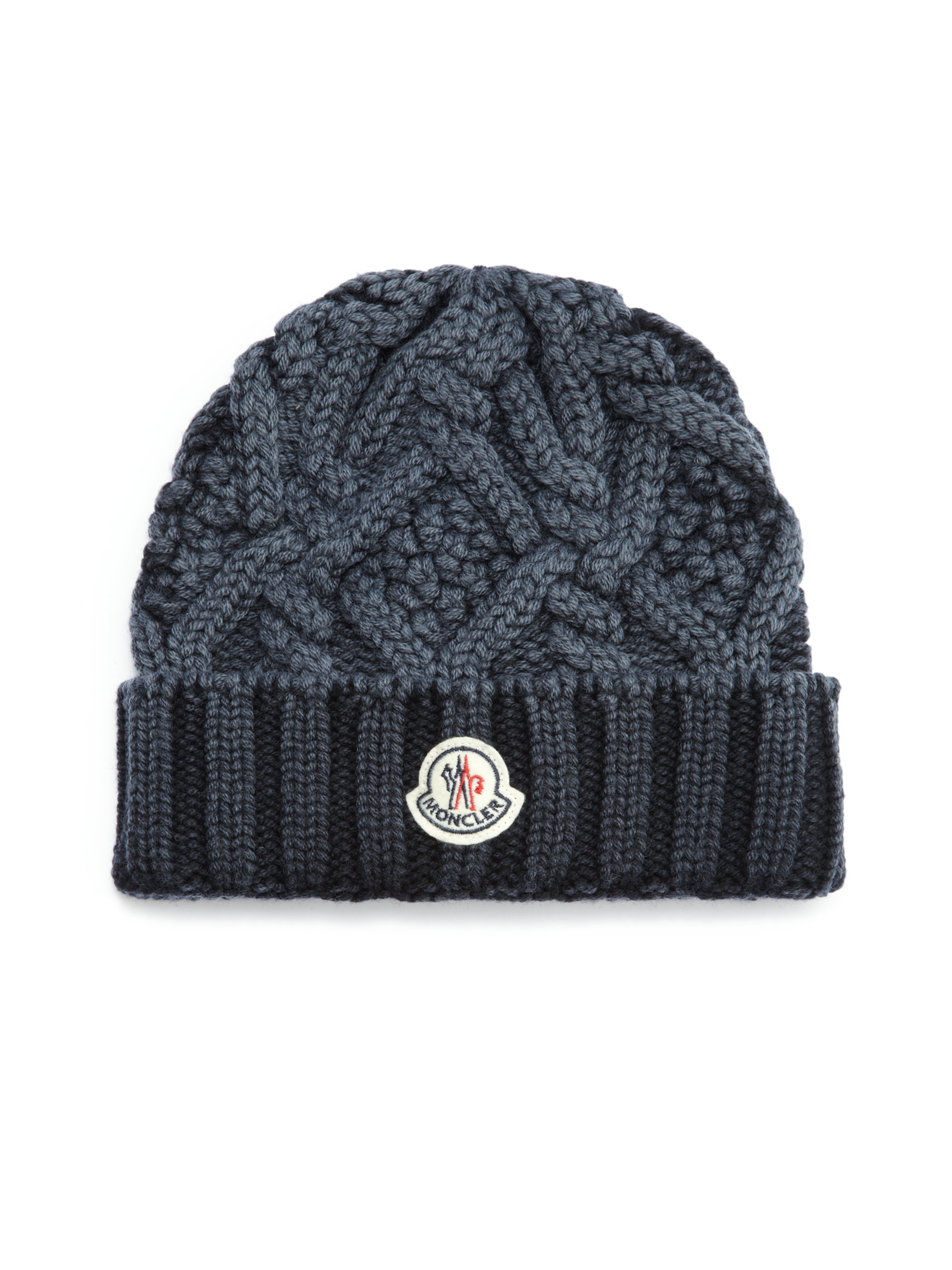 moncler cable knit beanie grey moncler cable knit beanie grey