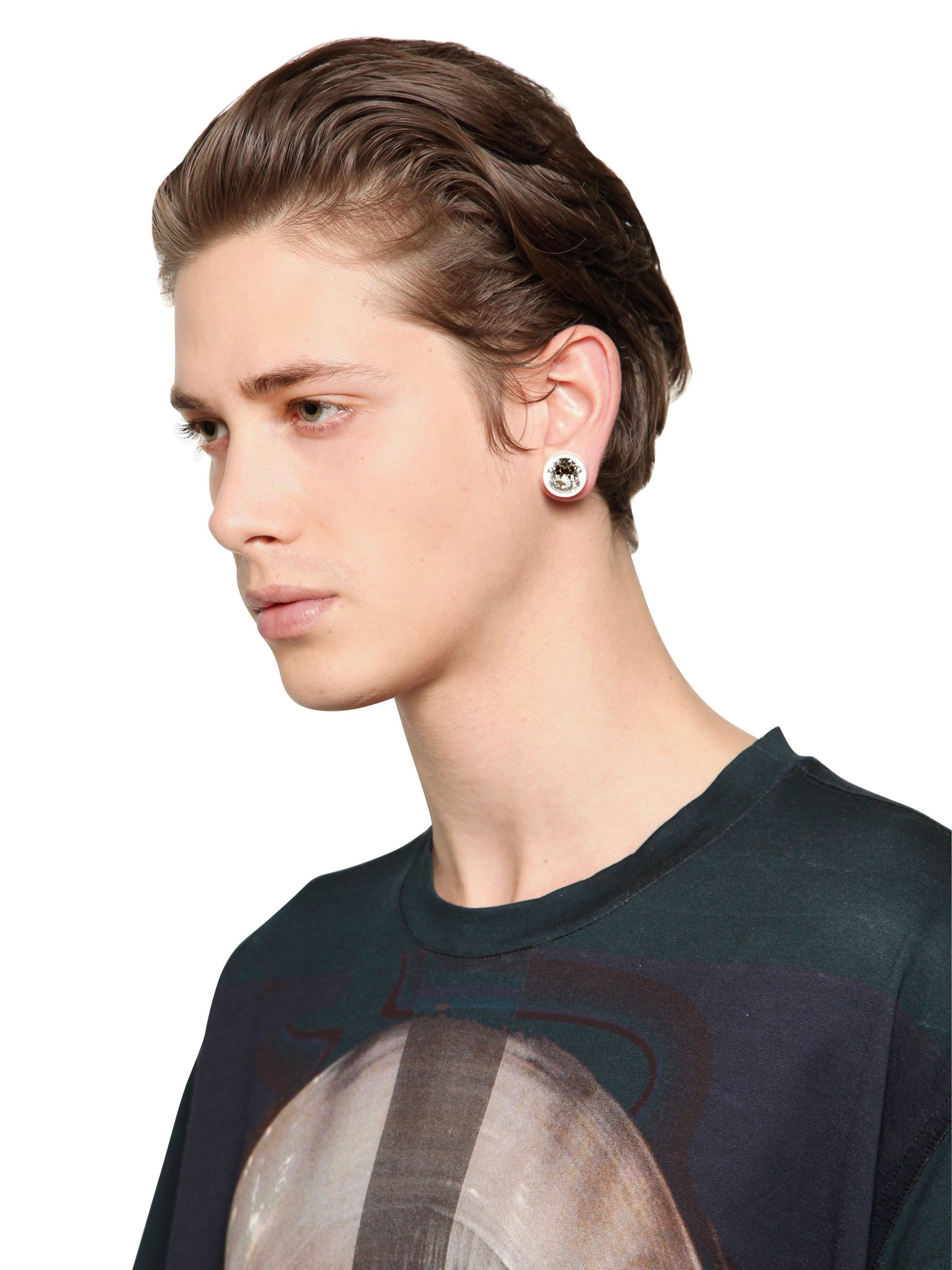 Lyst Givenchy Svarowsi Crystals Magnetic Earrings In White For Men Gallery