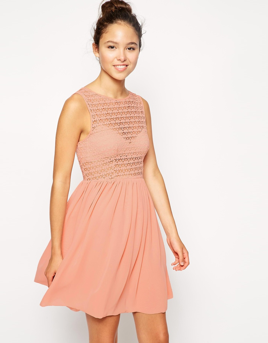 Lyst - American Apparel Merican Apparel Sleeveless Lace Chiffon Dress