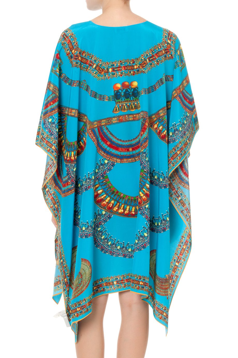 Issa Silk Poncho in Blue (multi) | Lyst