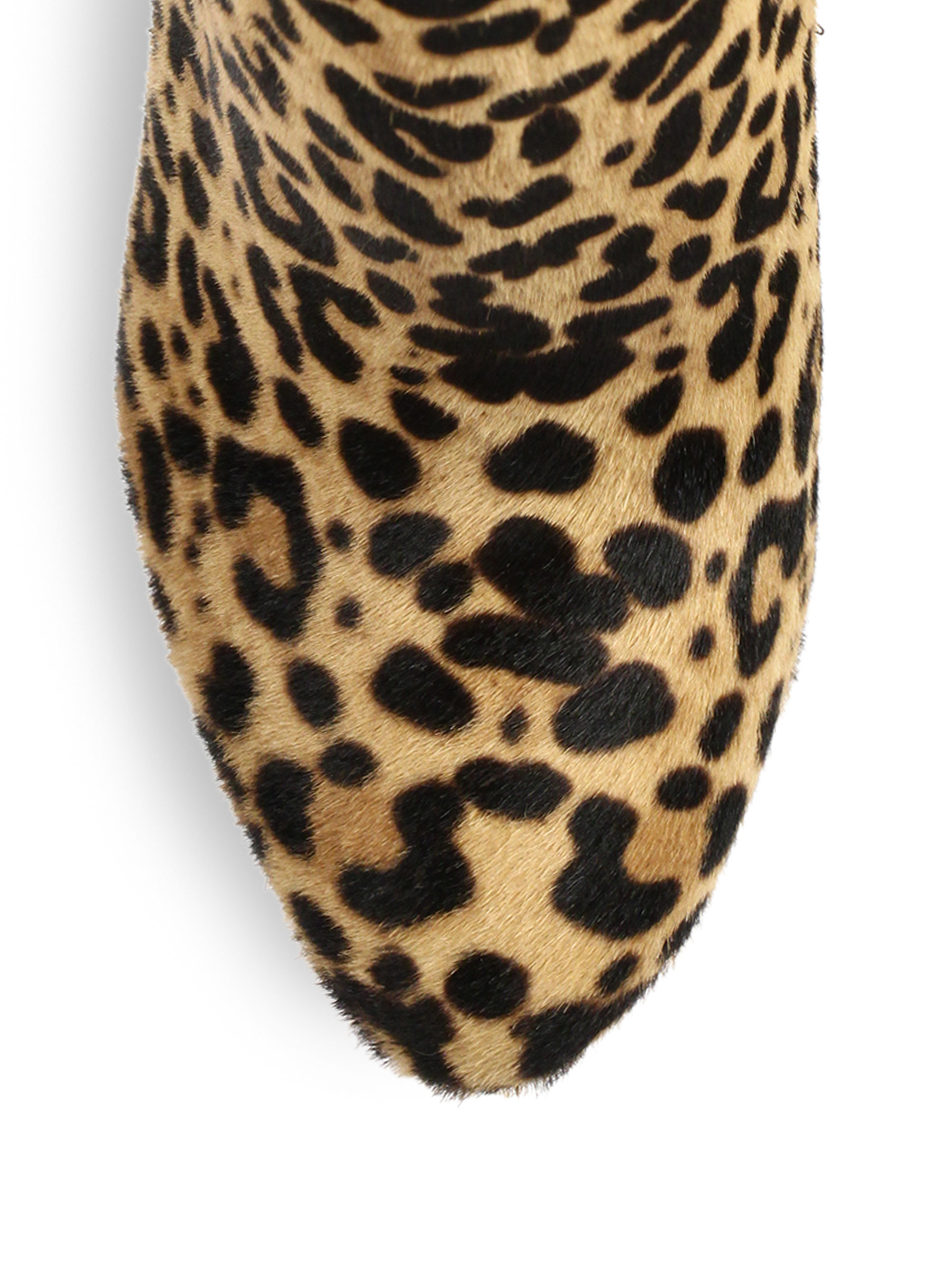 Christian louboutin Fierce Leopard-print Calf Hair Platform ...