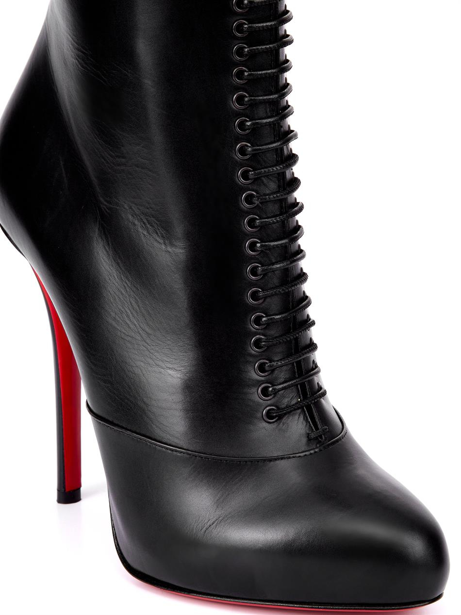 buy replica shoes - Christian louboutin Lamadone 120Mm Leather Boots in Black | Lyst