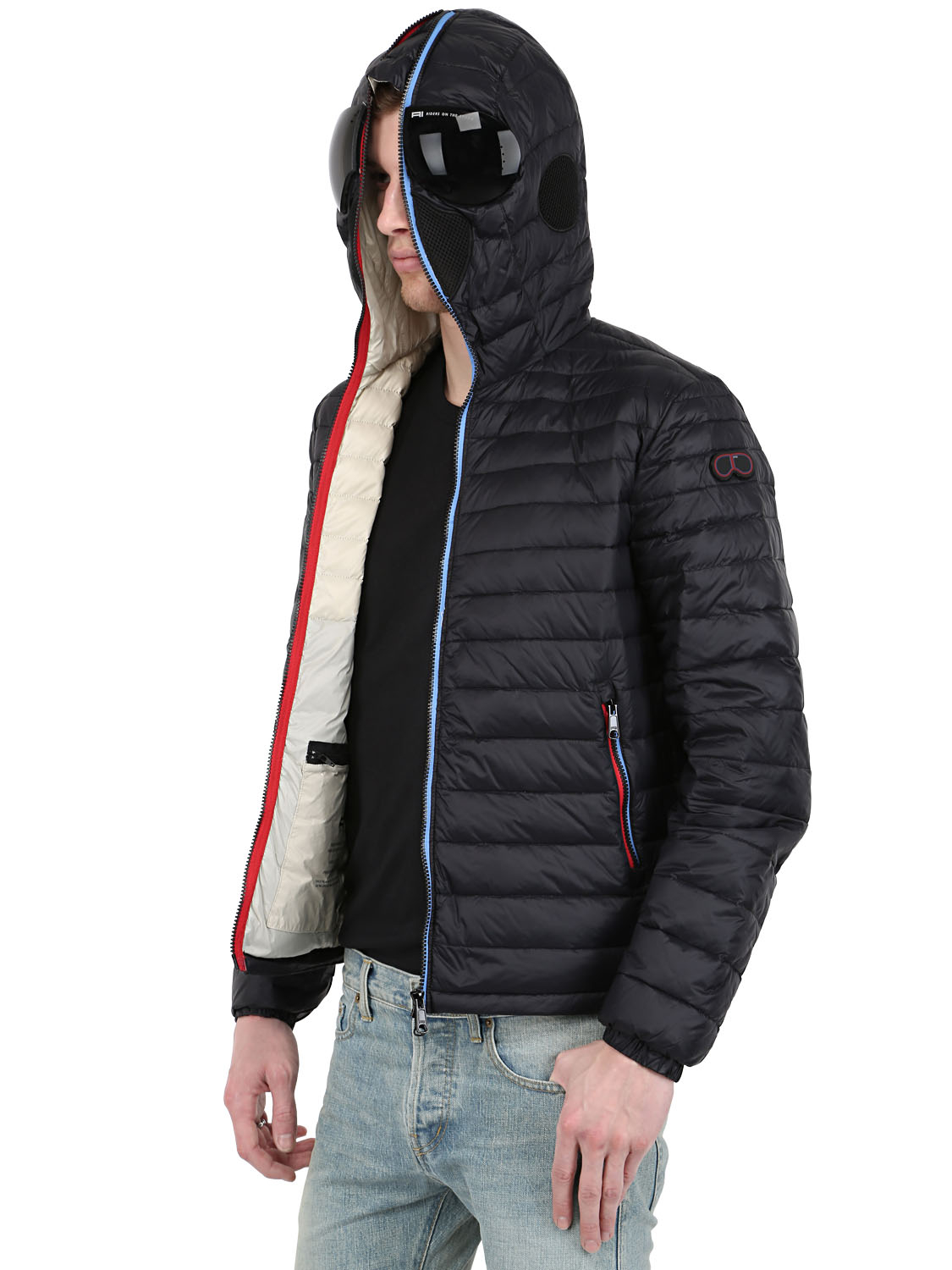 Lyst - Ai Riders On The Storm Total Zip Up Light Weight Down Jacket in ...