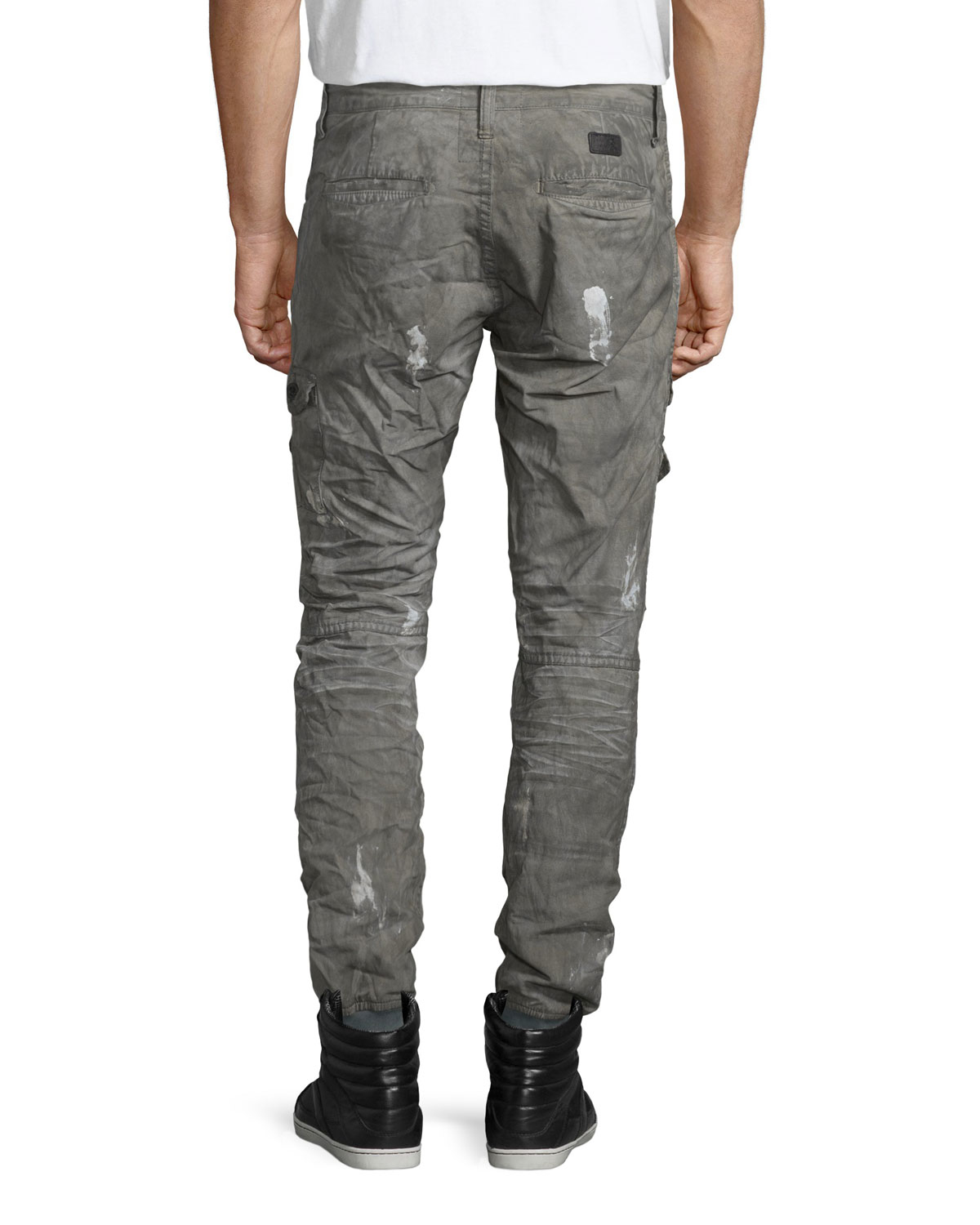 Prps Distressed Cargo-pocket Jogger Pants in Gray for Men | Lyst