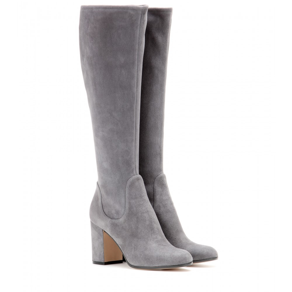 Gianvito rossi Suede Boots in Gray | Lyst