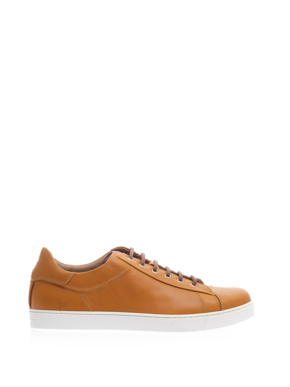 Lyst - Gianvito Rossi Leather Lowtop Trainers in Brown for Men