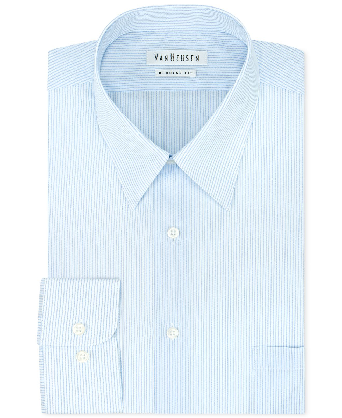 Van Heusen Men's Big & Tall Classic-fit Non-iron Glacier Fineline ...