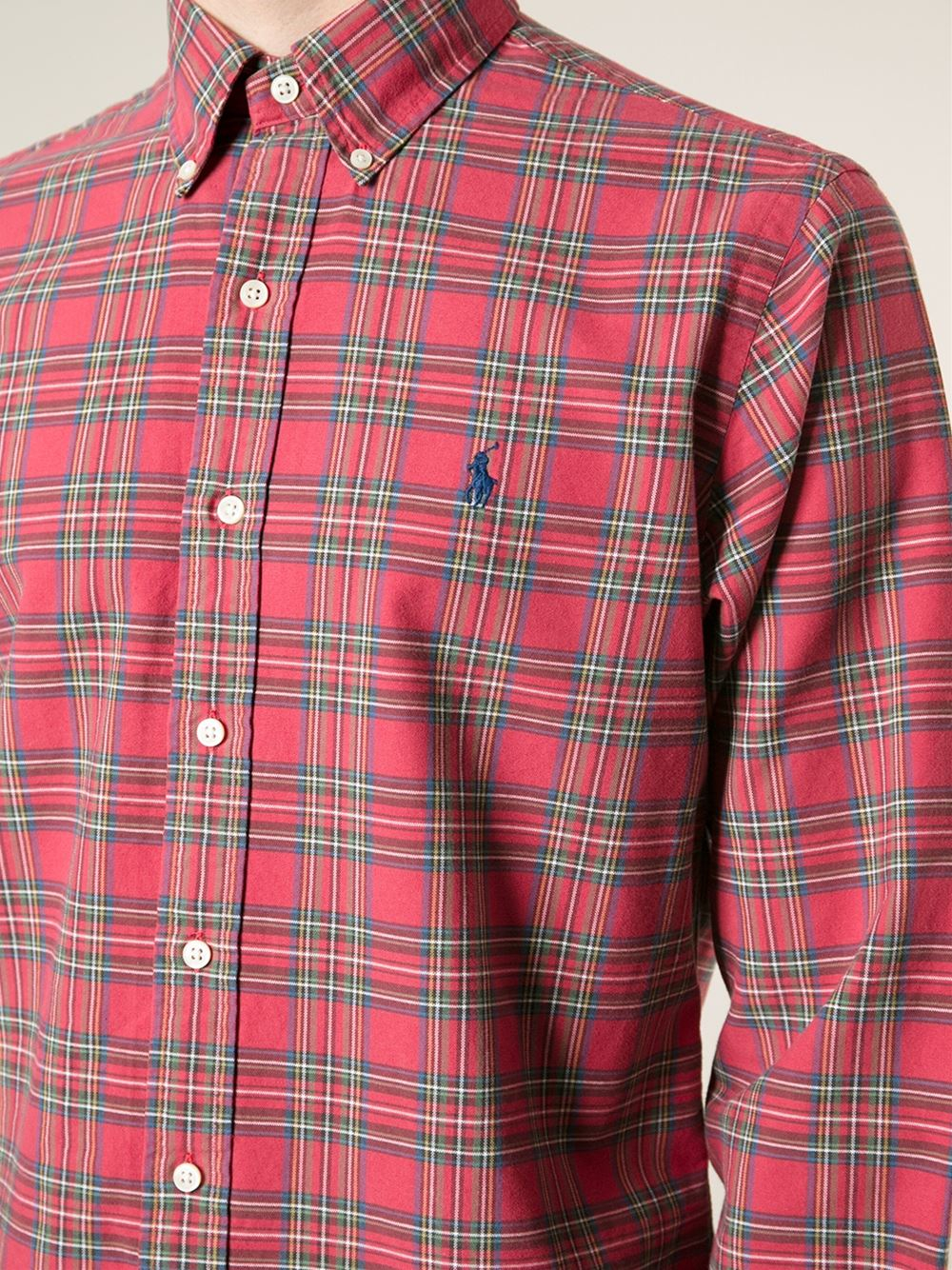 ralph lauren pink gingham shirt