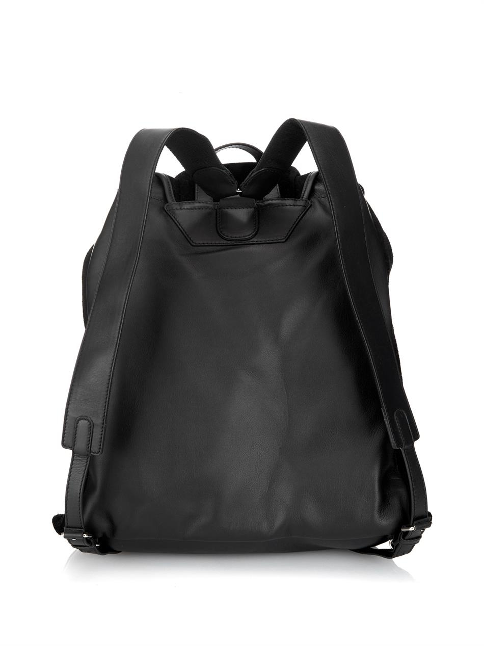 Balenciaga Traveller Suede And Leather Backpack in Black for Men | Lyst