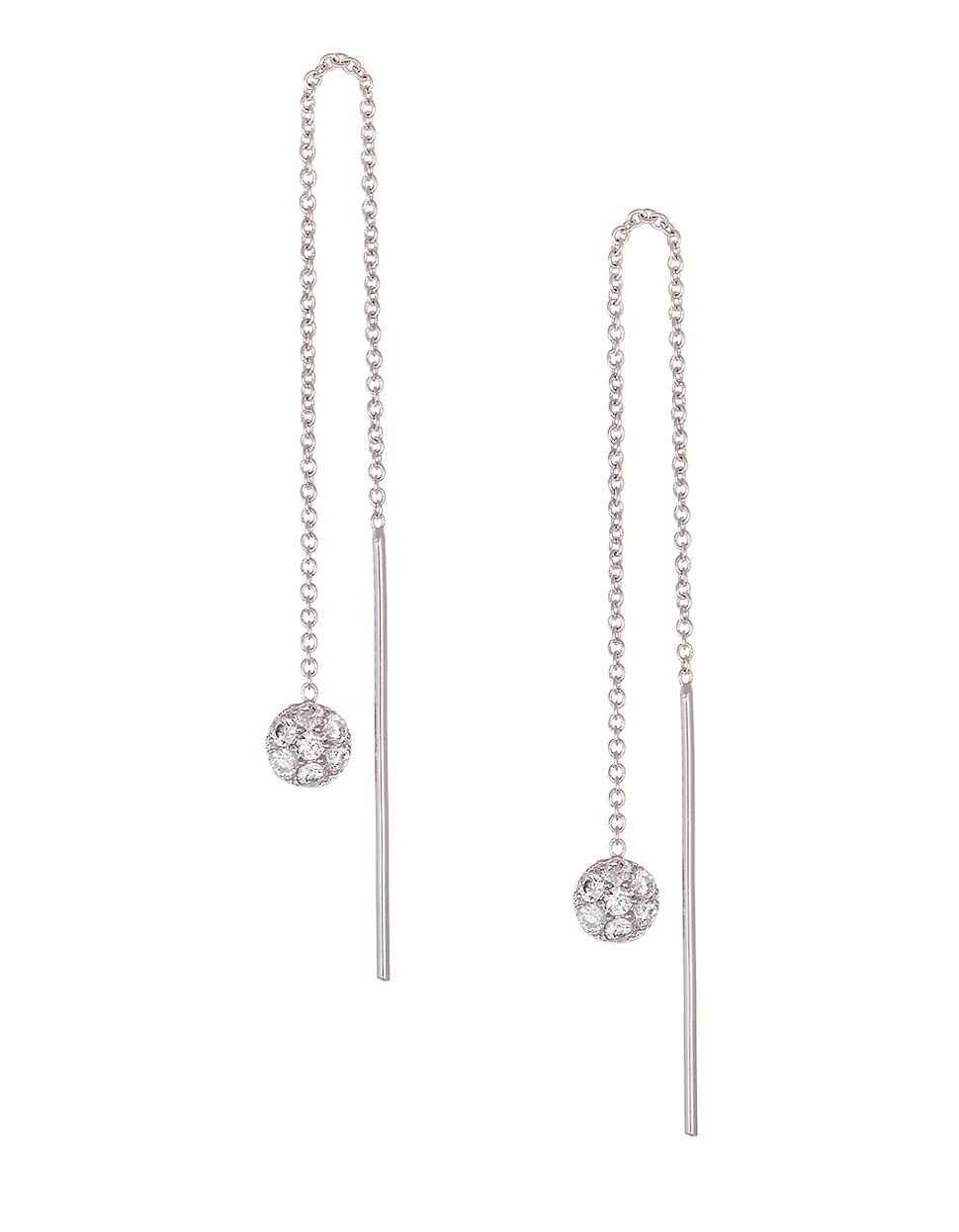 Lyst Lord Taylor Sterling Silver And Cubic Zirconia Thread Gallery
