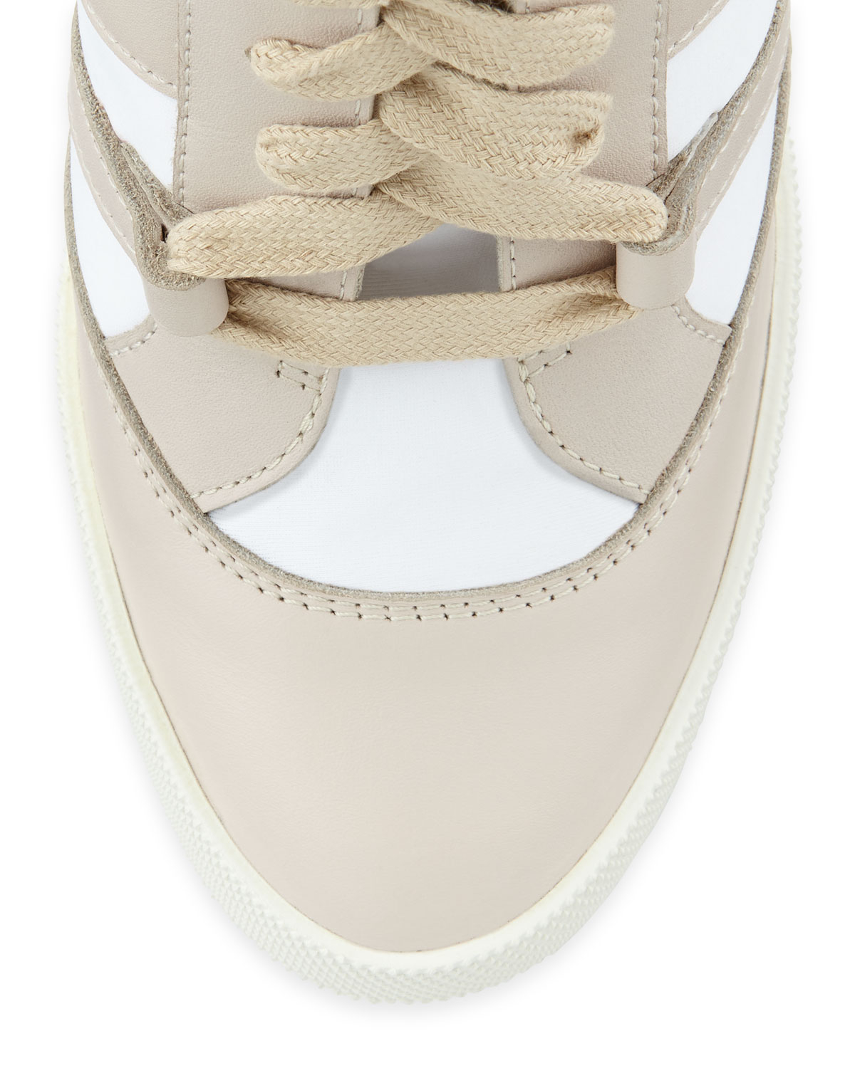 Lyst - Chloé Quilted Hightop Wedge Sneaker Neutral