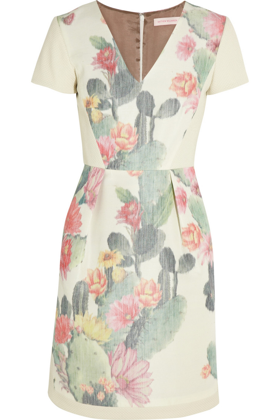 Lyst - Matthew Williamson Floral-Print Cotton And Silk-Blend Mini Dress ...