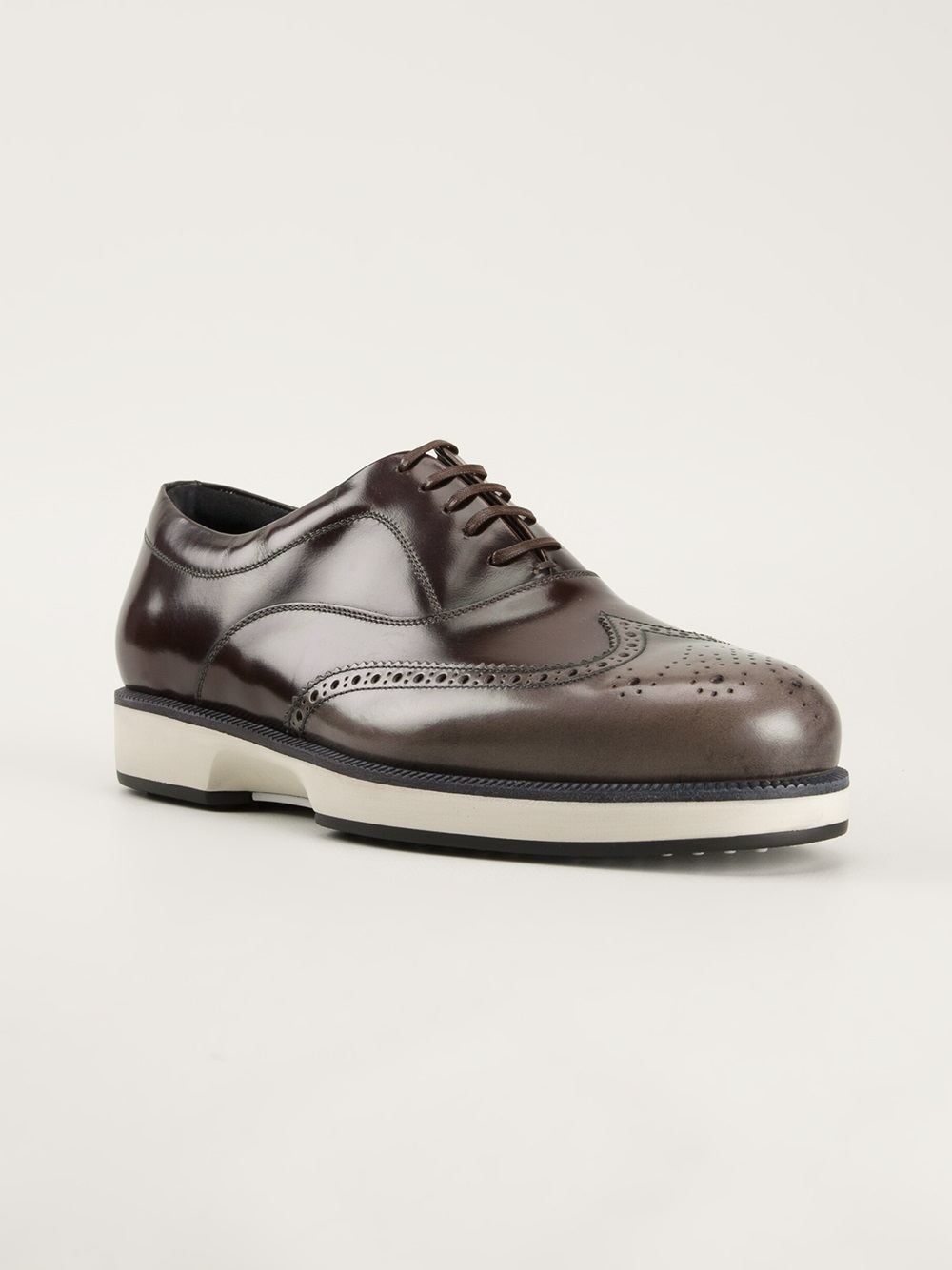 Lyst - Ferragamo Chunky Sole Brogues in Brown for Men