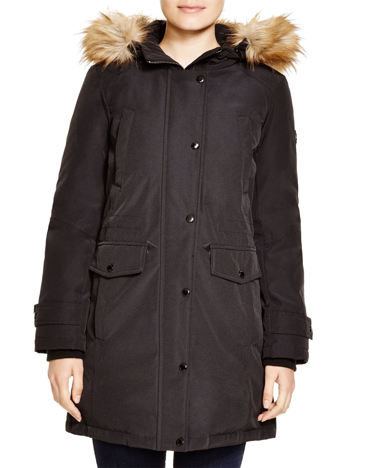 Lyst - Kors By Michael Kors Missy Parka With Faux-fur Trim in Black