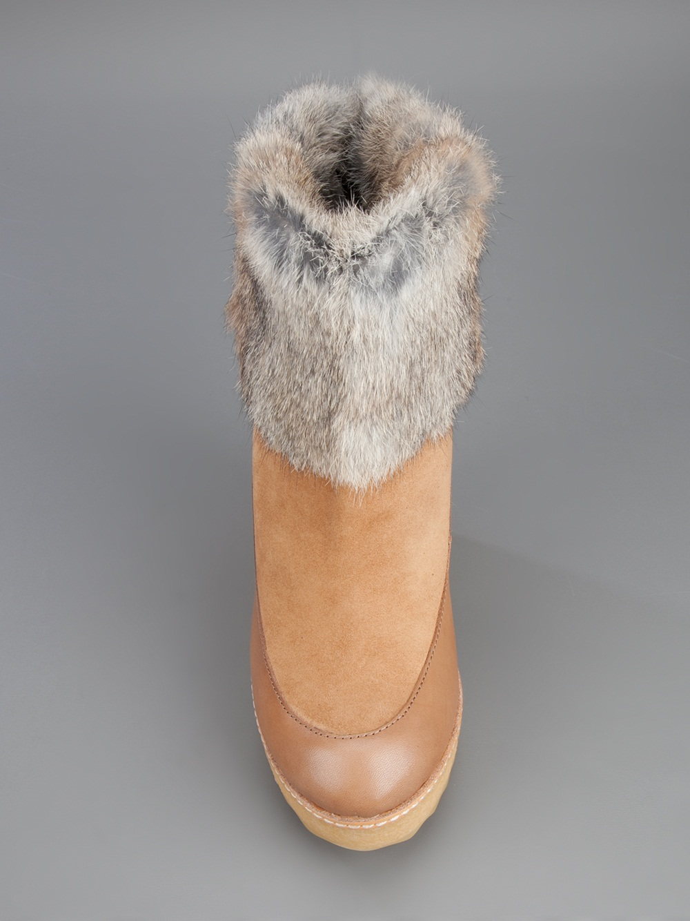 womens wedge boots with fur trim