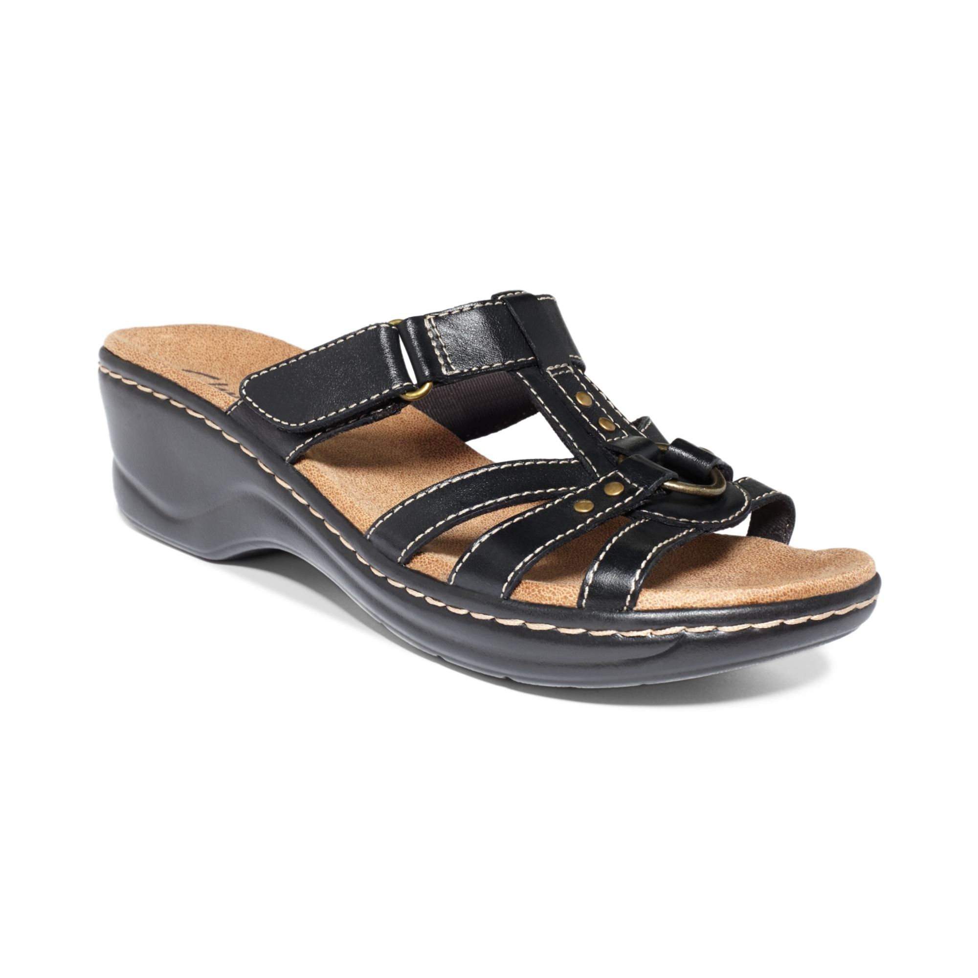 Clarks Womens Shoes Lexi Jasmine Sandals in Black | Lyst