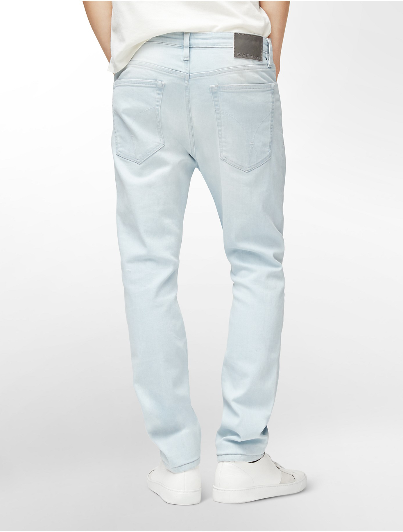 Lyst - Calvin Klein Jeans Cameron Slim Tapered Leg Light Wash Jeans in
