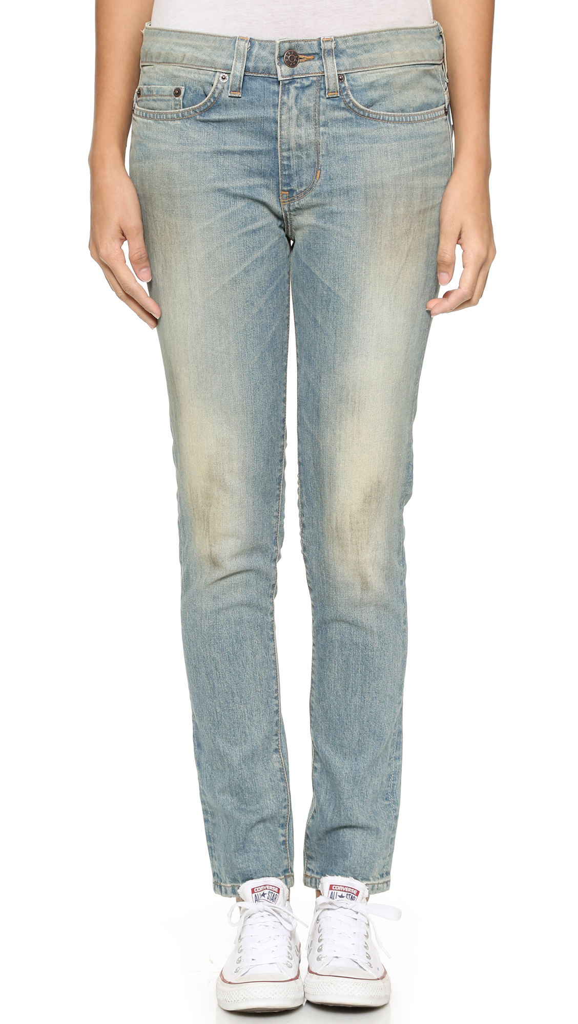 6397 Loose Skinny Jeans - Dirty Faded Blue/Green in Blue - Lyst