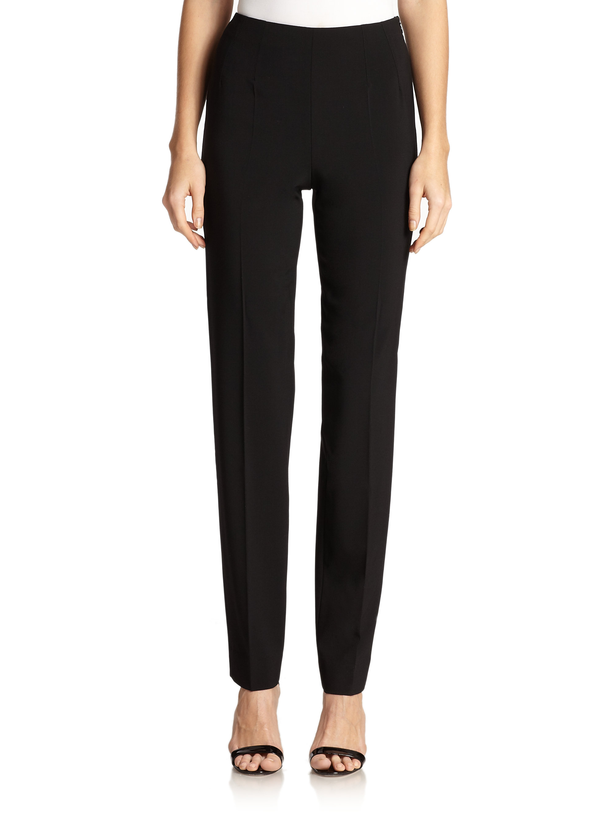 Piazza sempione Marion Tropical Wool Pants in Black Lyst