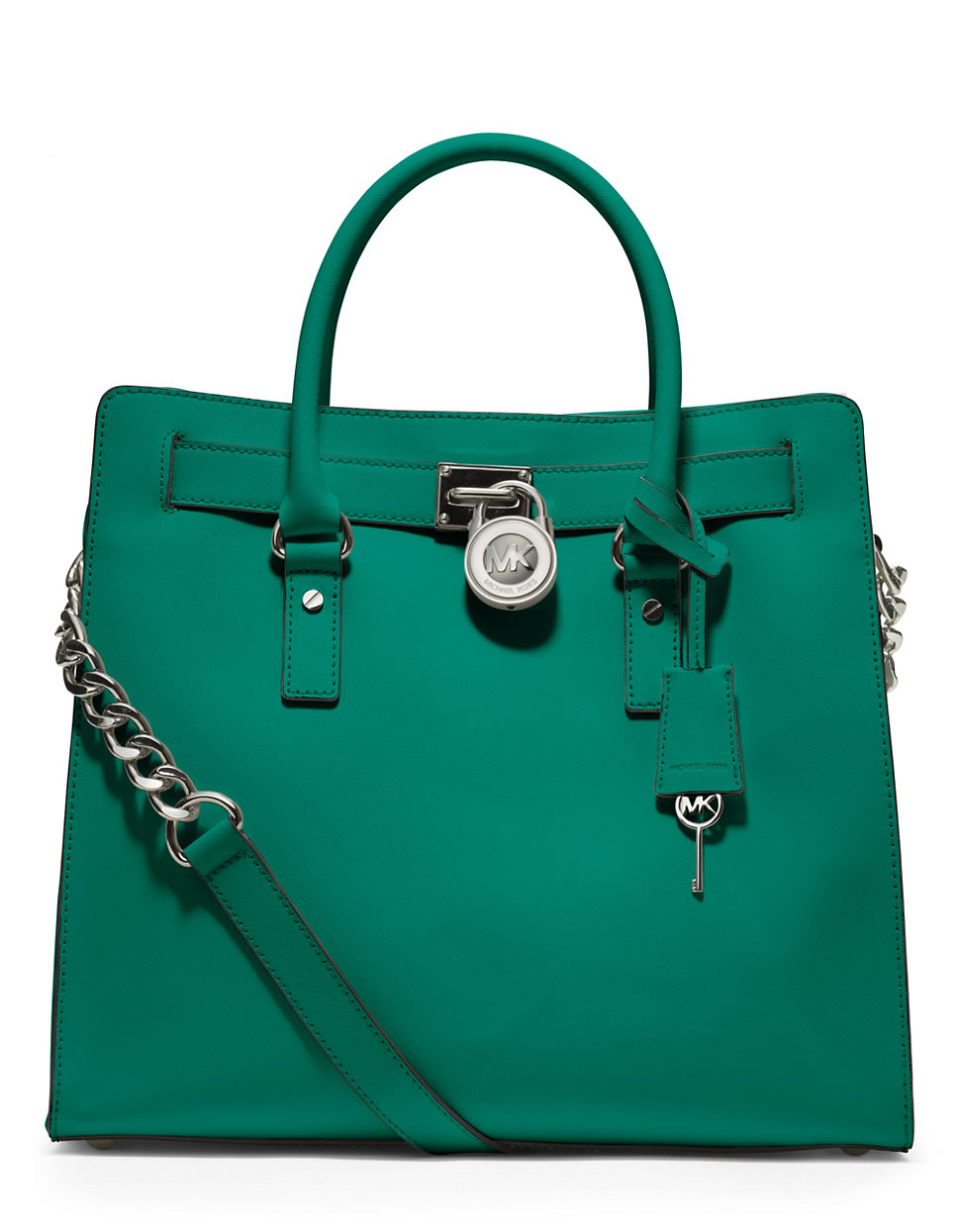 Lyst - Michael Michael Kors Hamilton Leather Large Tote Bag in Green