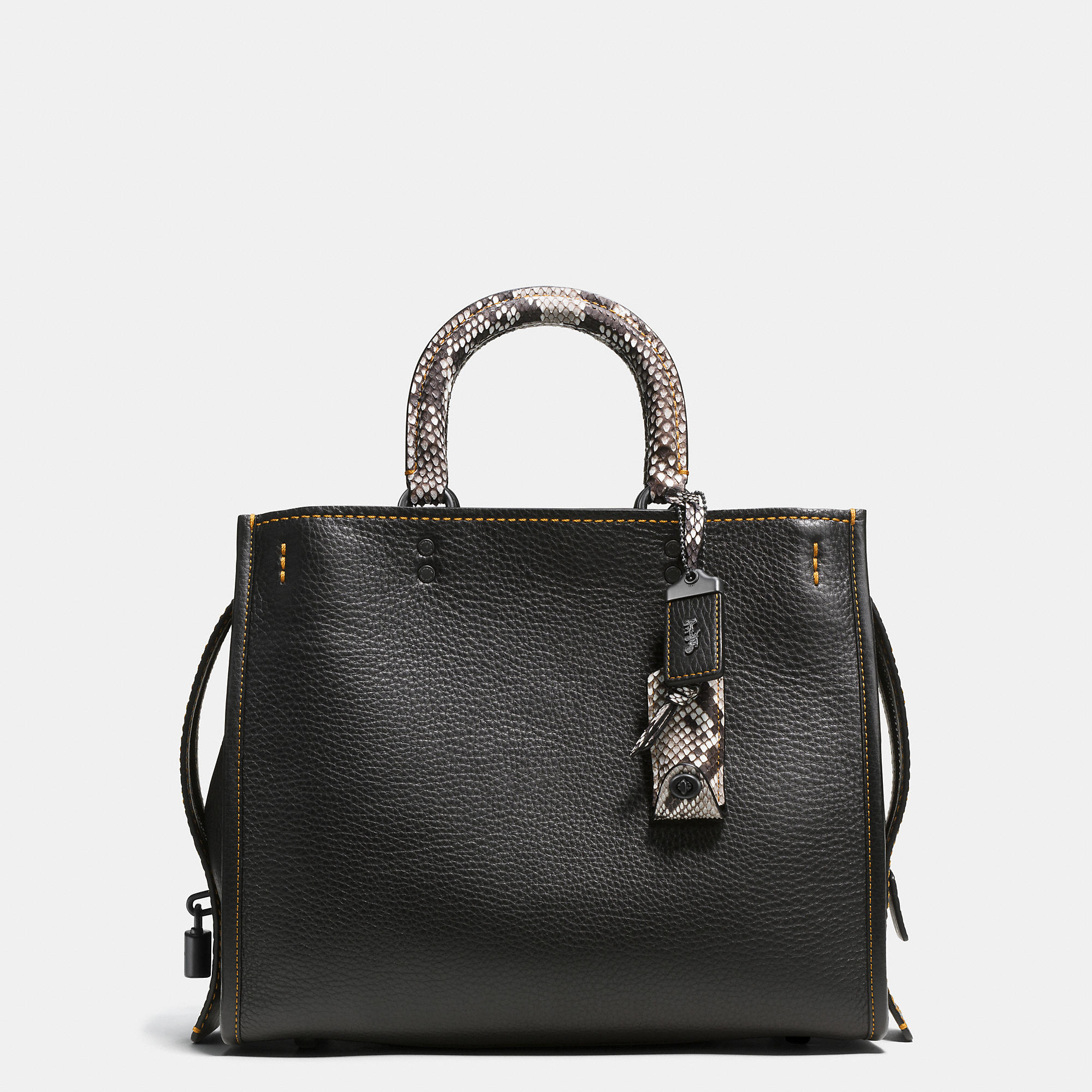 Coach Rogue Bag In Colorblock Python in Gray | Lyst
