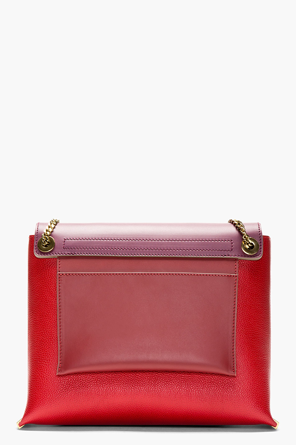 Lyst - Chloé Crimson Grain Leather Clare Medium Shoulder Bag in Red