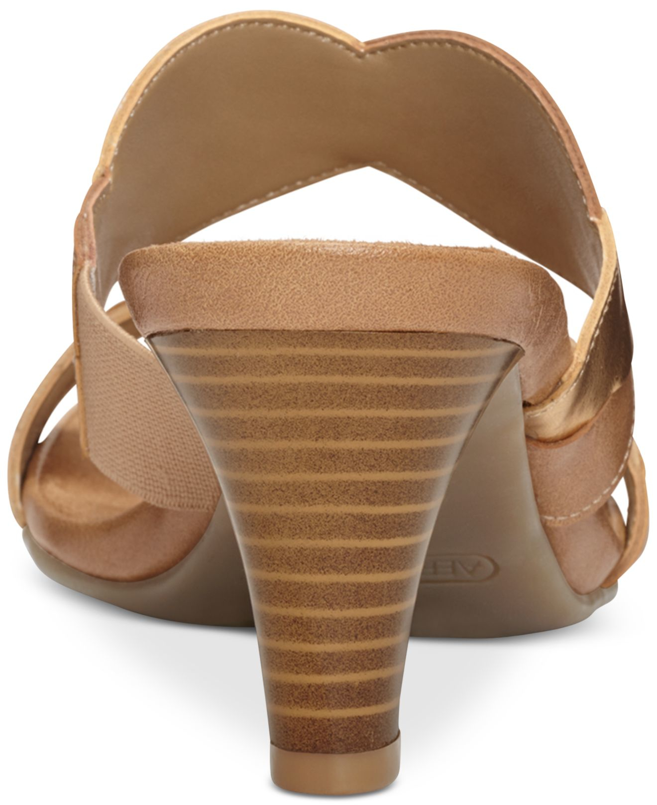 Lyst - Aerosoles Powe Thru Double-strap Slide Sandals in Brown