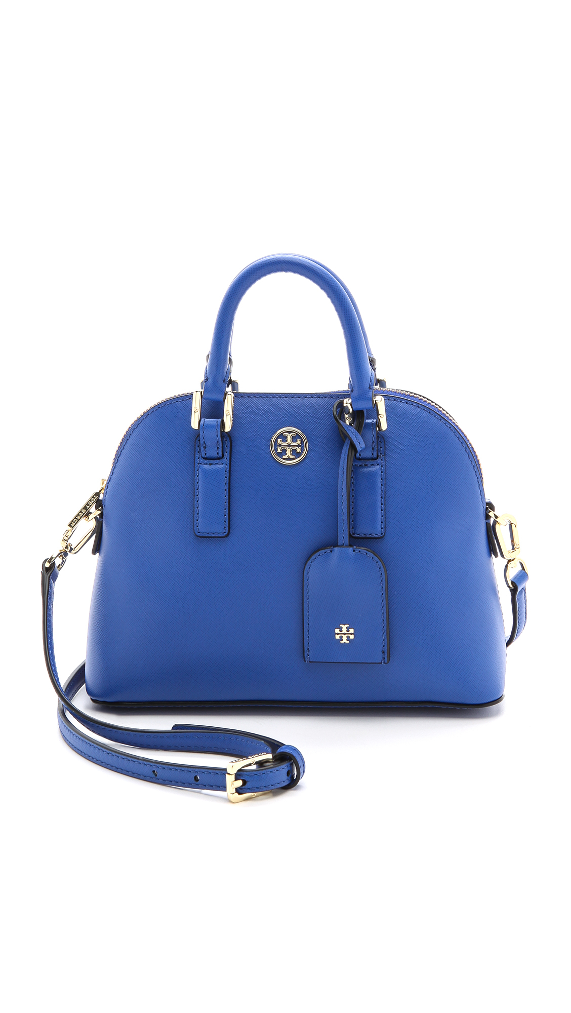 tory burch blue satchel