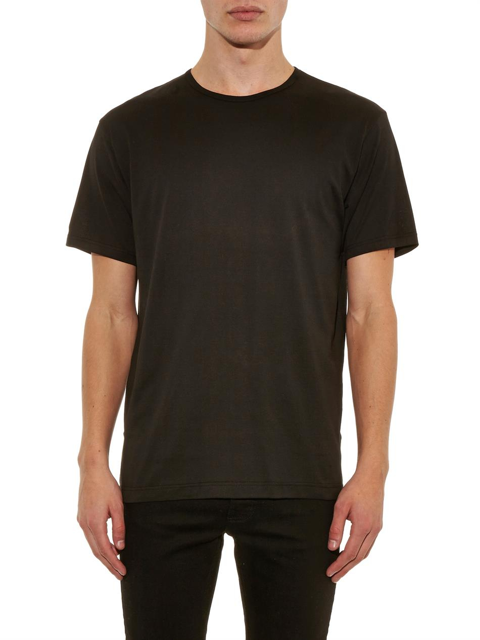 Sunspel Crewneck Cottonjersey Tshirt in Black for Men Save 14 Lyst