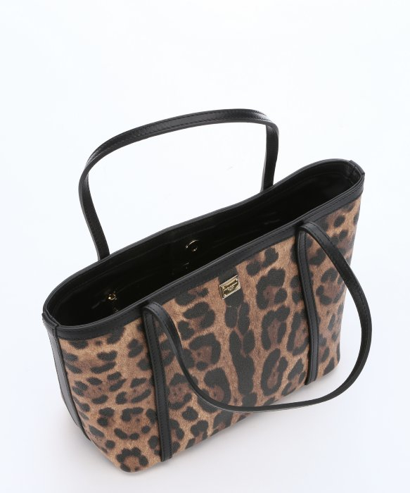 Lyst Dolce Gabbana Leopard Print Coated Canvas Tote Bag Gallery