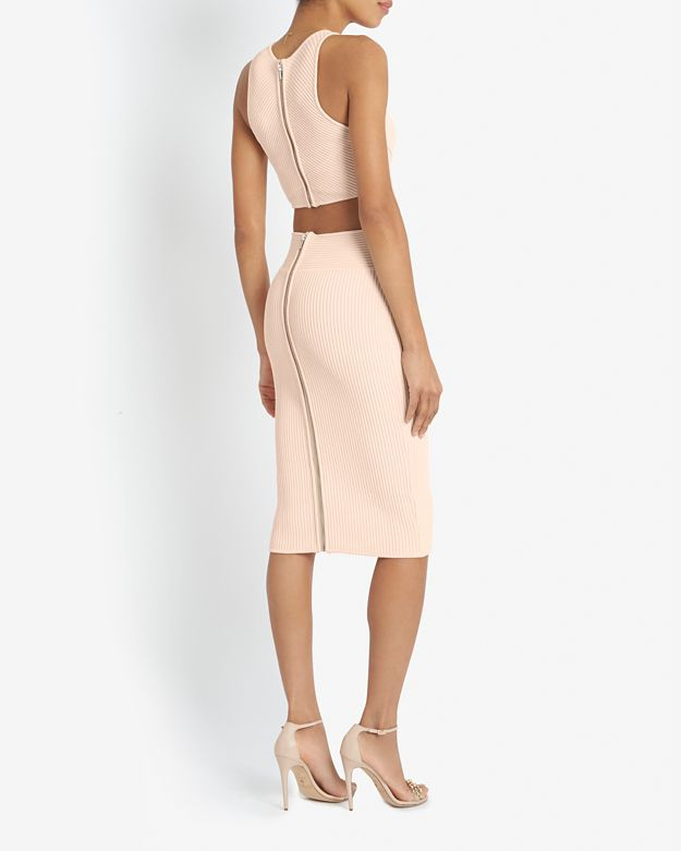 Lyst Ronny Kobo Megan Cut Out Rib Dress in Pink