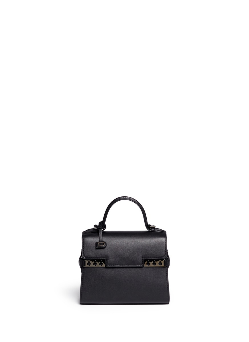 Delvaux \u0026#39;Tempte\u0026#39; Micro Calf Leather Bag in Black | Lyst