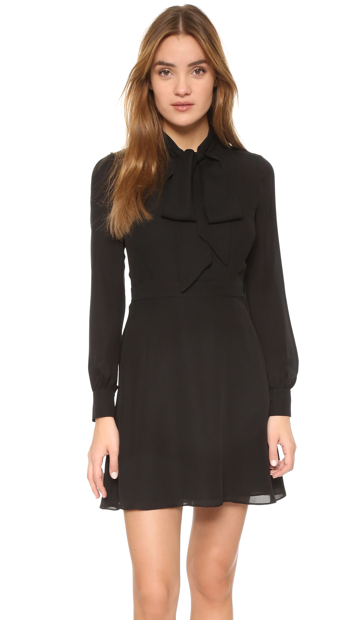 Lyst  Rebecca minkoff Scarlet Tie Neck Dress in Black